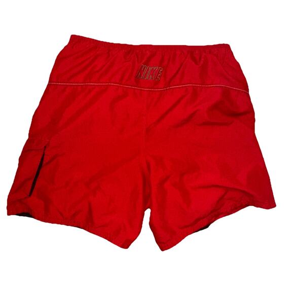 Vintage Nike Cargo Shorts Men's Medium Red Pockets Y2K Relaxed - Picture 2 of 4